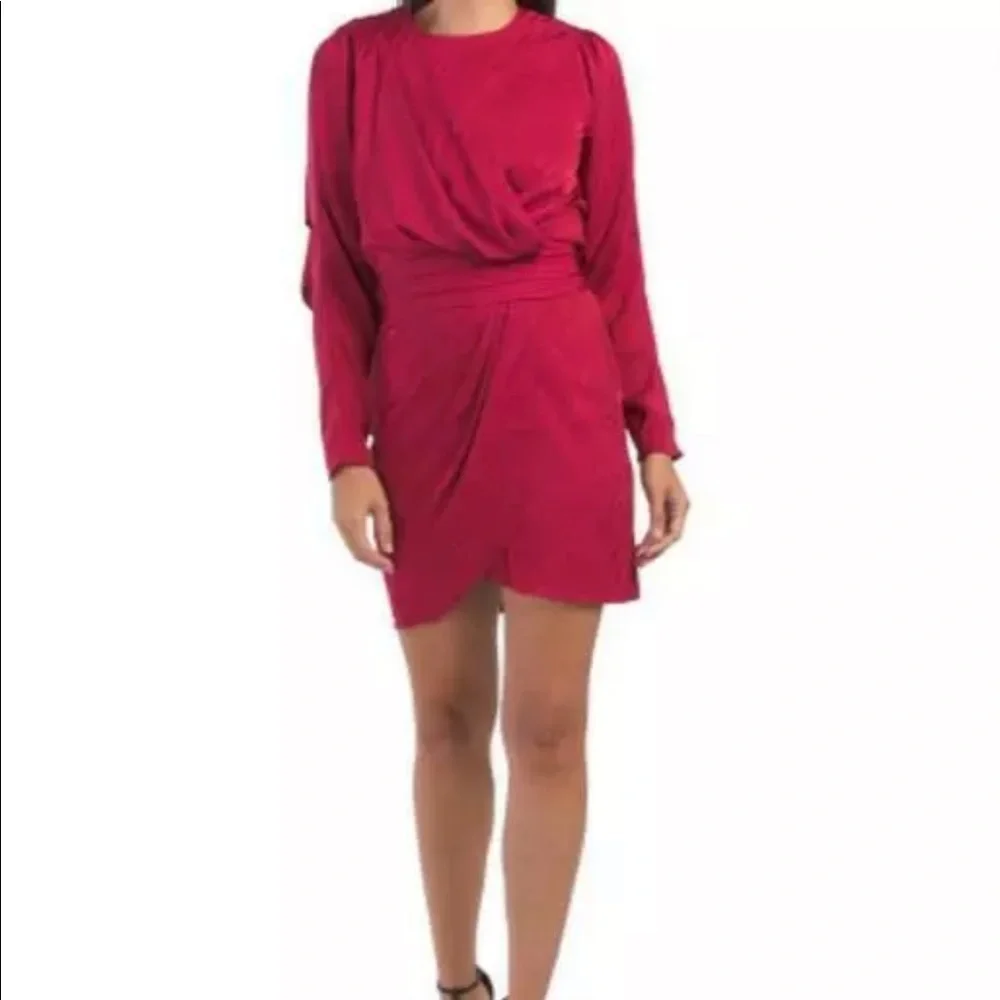 NWT Ronny Kobo Shanaya Dress Red L - Picture 16 of 16